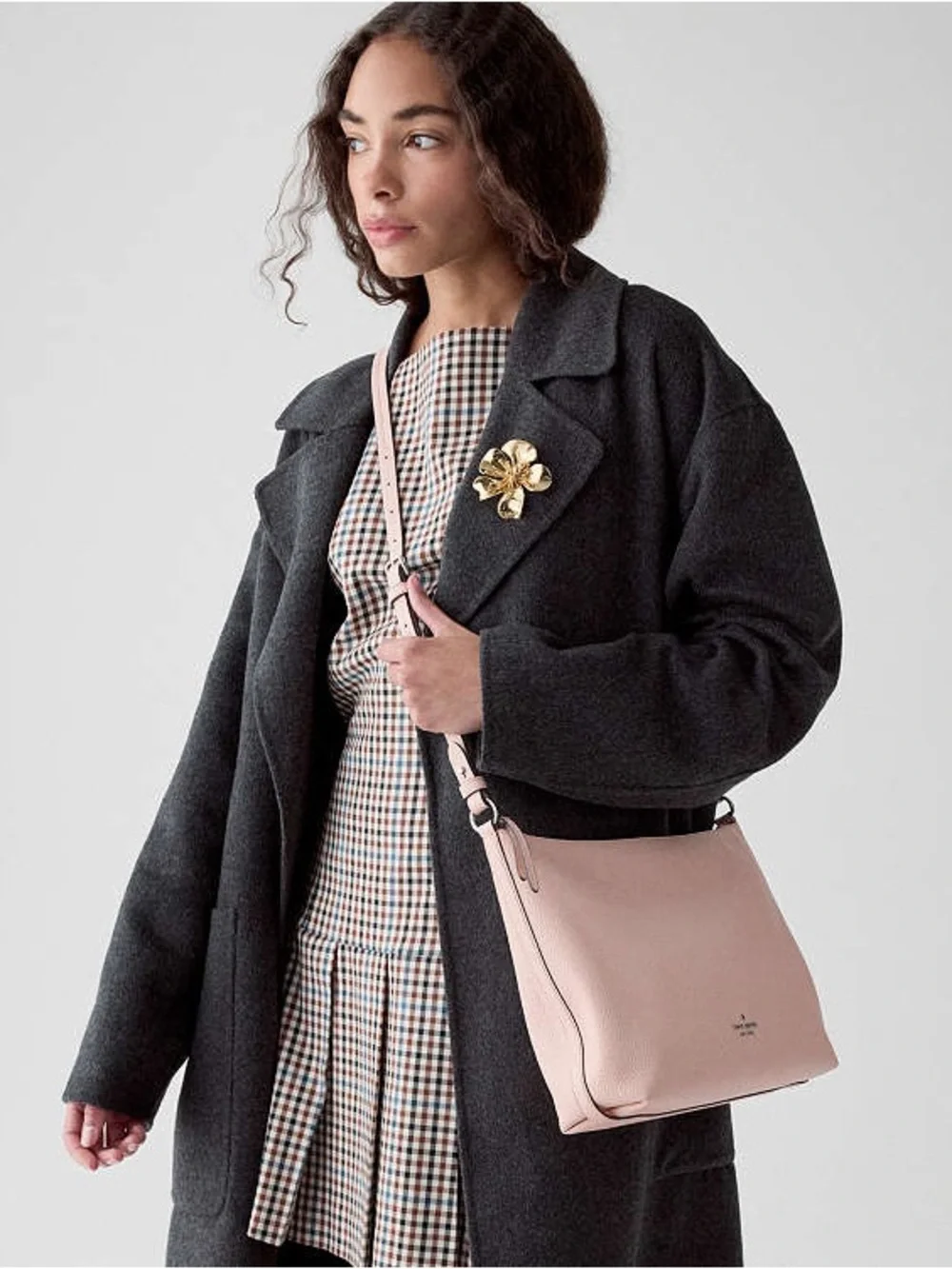 Kate Spade Lenox Large Crossbody Bag Rose Smoke